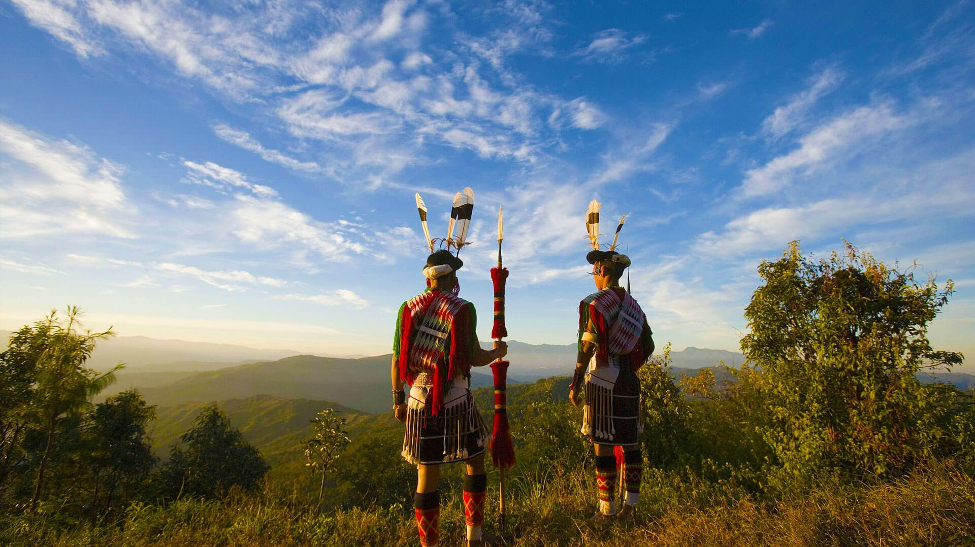 Nagaland locals in traditional attire